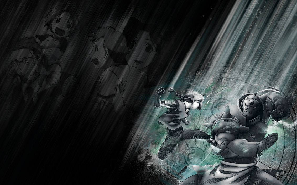 The Elric Brothers Remember Their Past In Fullmetal Alchemist Wallpaper