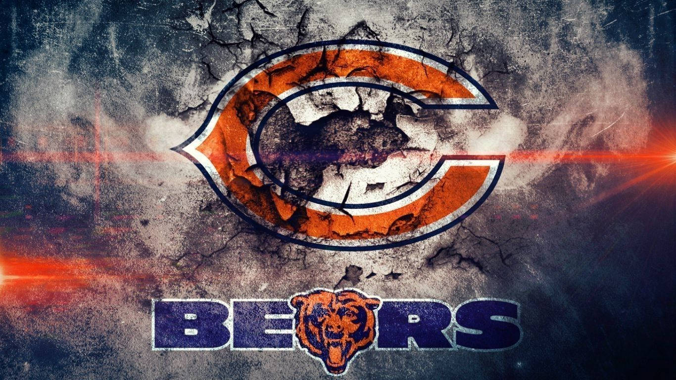 The Iconic Chicago Bears In The Sky Wallpaper