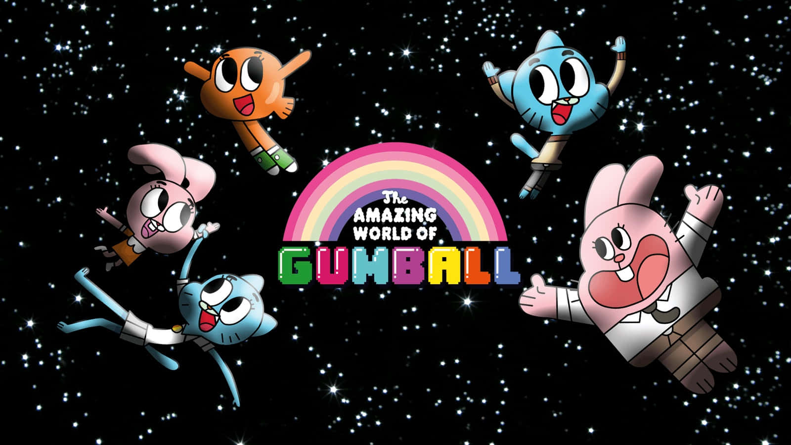 The Lovable Characters From The Amazing World Of Gumball Posing For A Group Photo Wallpaper