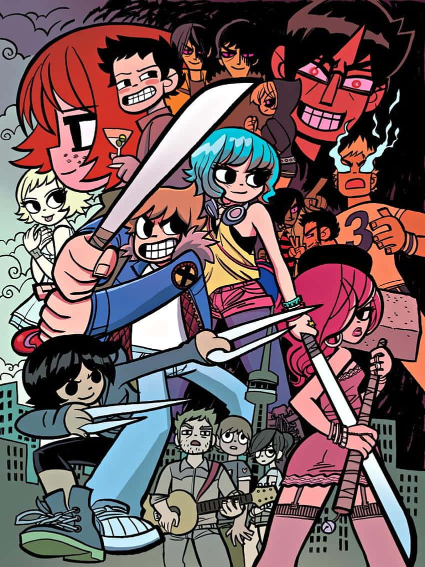 The Mighty Characters Of Scott Pilgrim Wallpaper