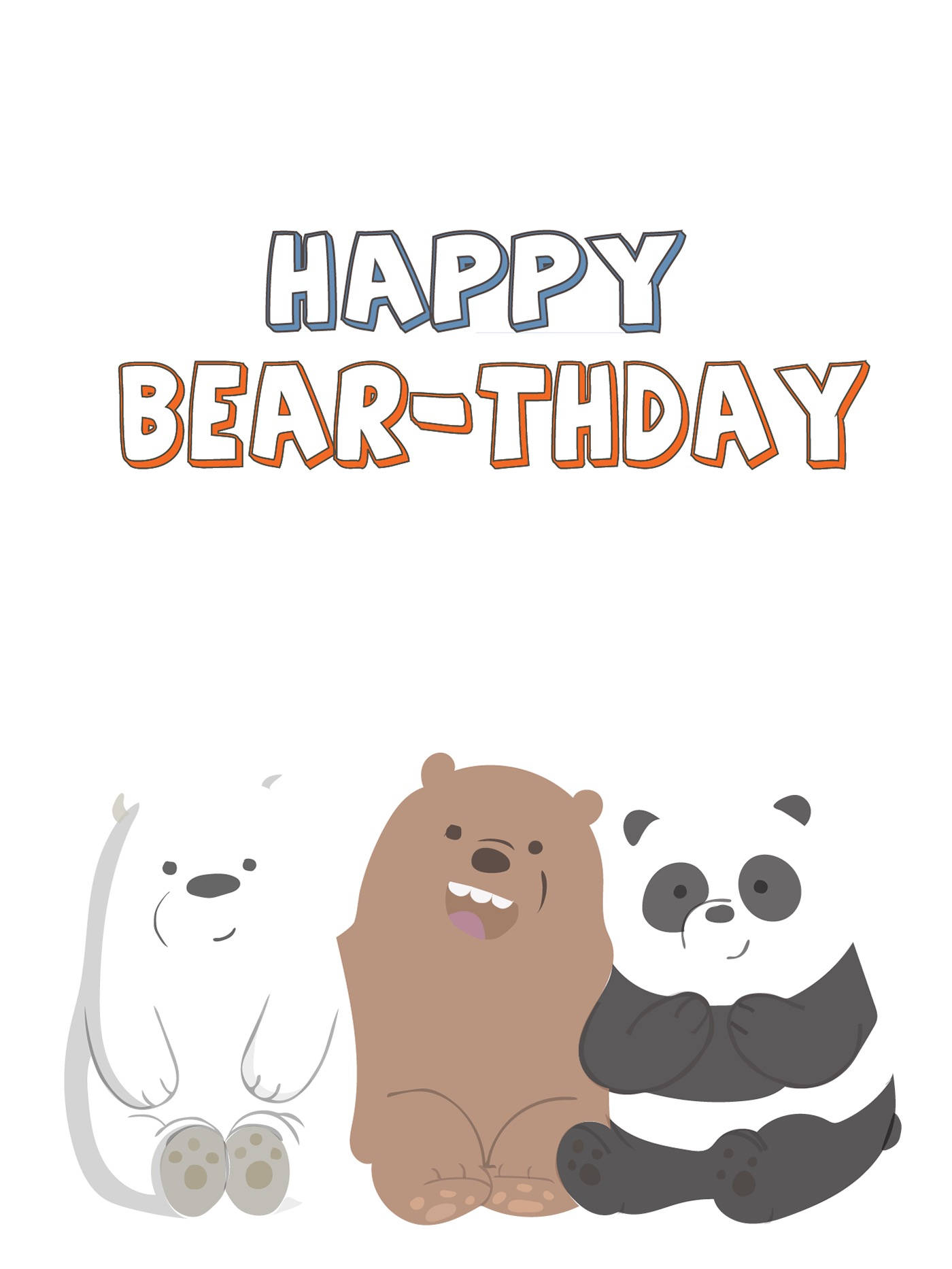 Three Bears Happy Birthday Wallpaper