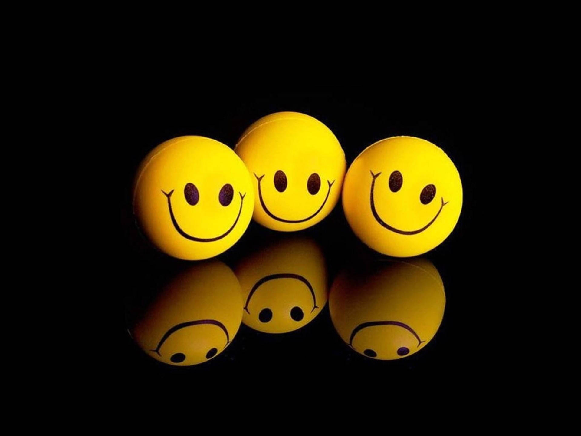 Three Happy Emoji Wallpaper