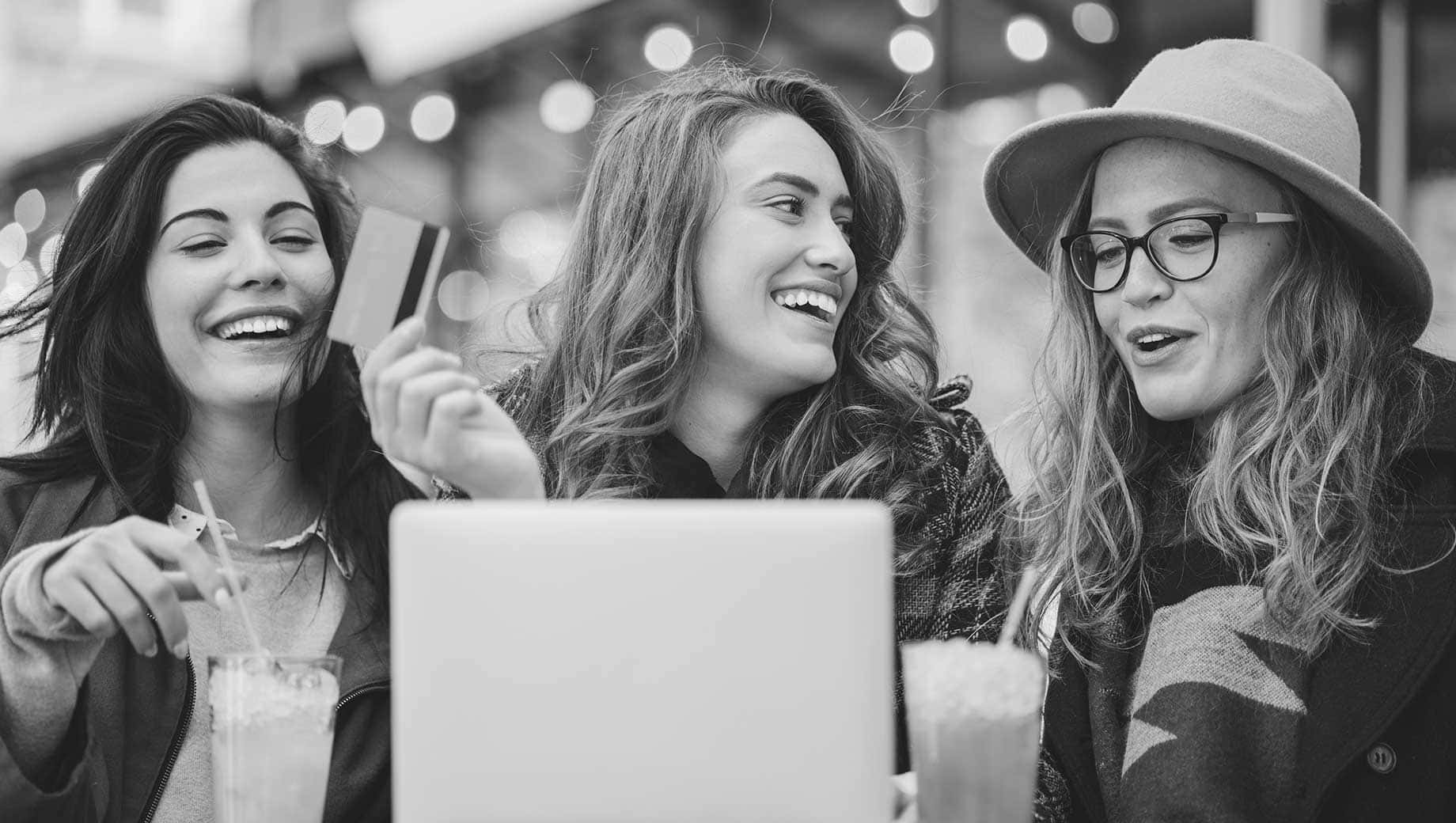 Three Young Women Wallpaper