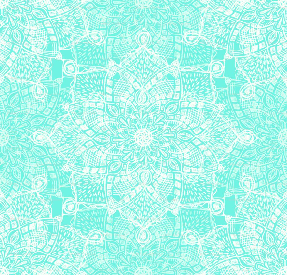 Tiffany Blue Lace Elegance Wallpaper