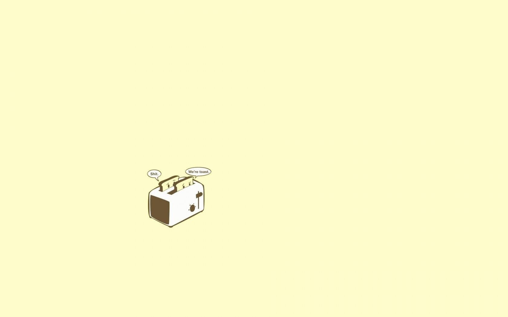 Toast Minimal Aesthetic Desktop Wallpaper