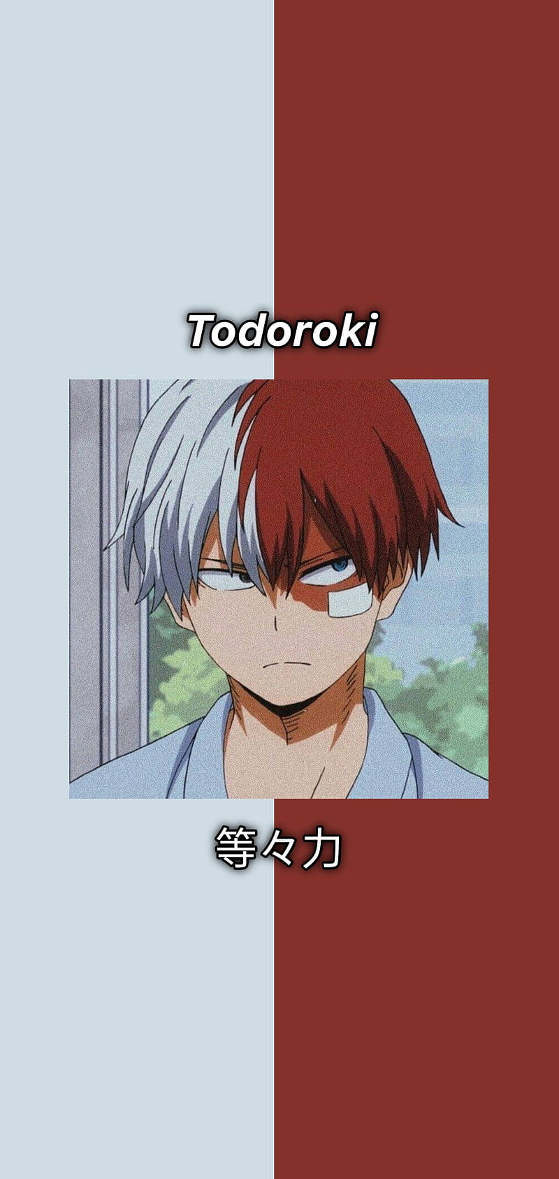 Todoroki Aesthetic My Hero Academia White Red Background Wallpaper