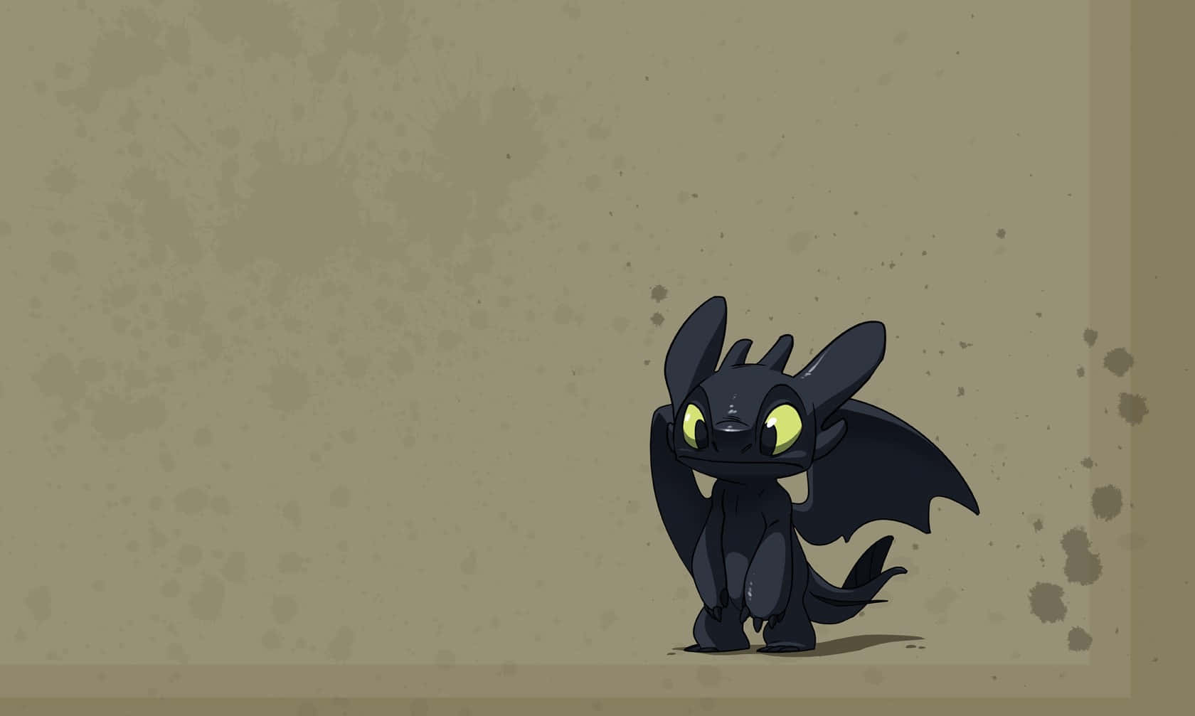 Toothless Dragon Cute Pose Wallpaper