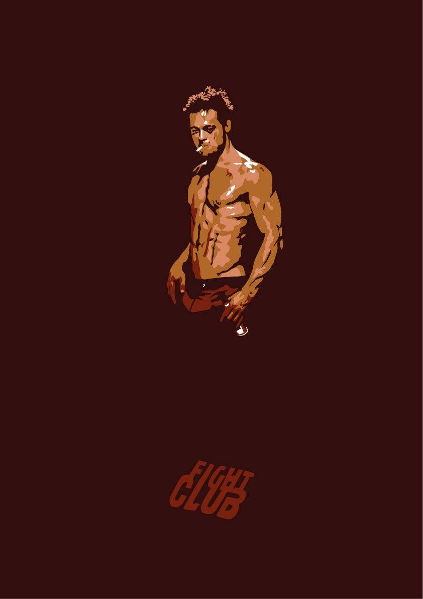 Topless Tyler Durden Fight Club Wallpaper