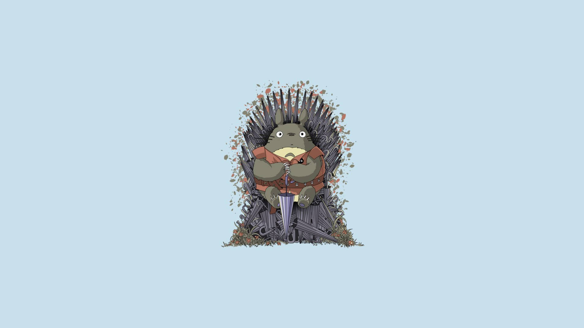 Totoro Game Of Thrones Minimalist Aesthetic Laptop Wallpaper