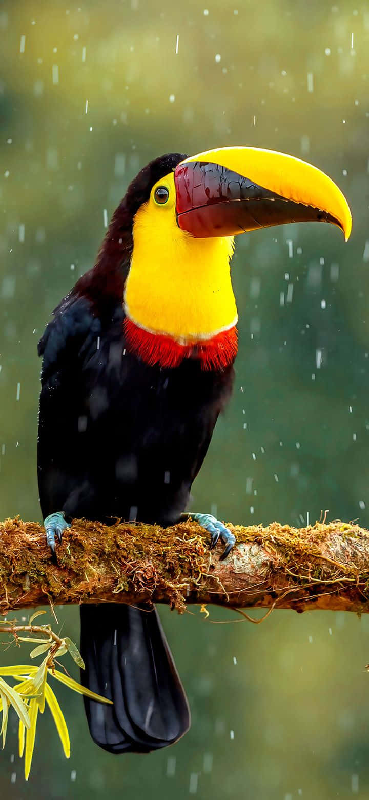 Toucanin Rainforest Rain Wallpaper