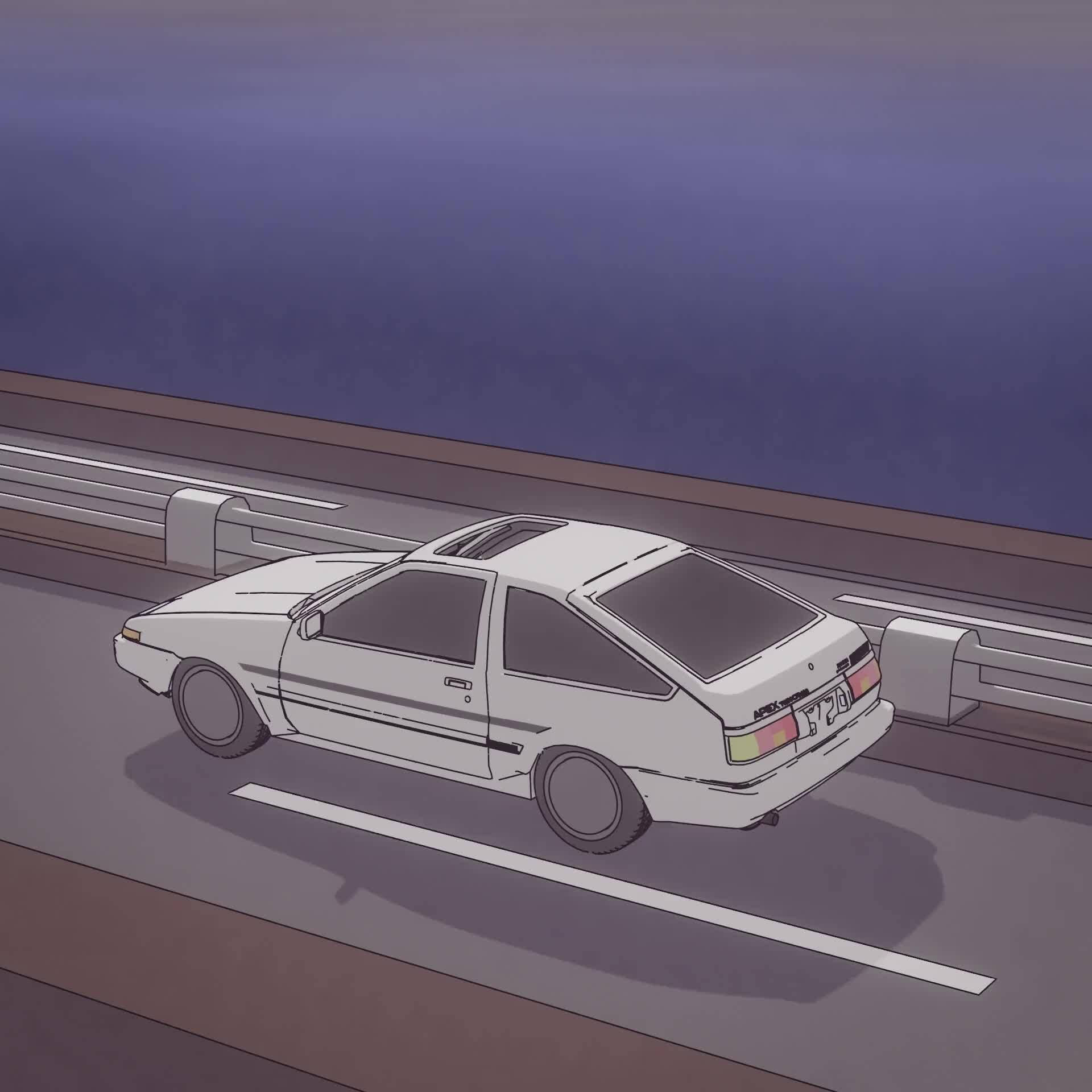 Toyota Ae86 Car Anime Wallpaper