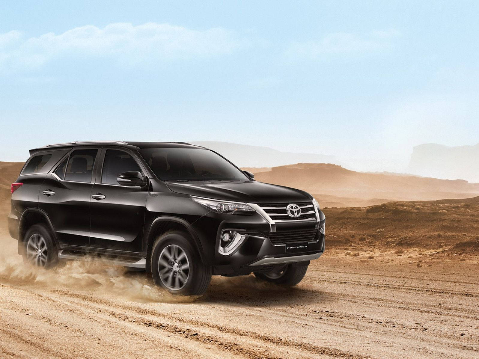 Toyota Fortuner Attitude Black Color Design Wallpaper