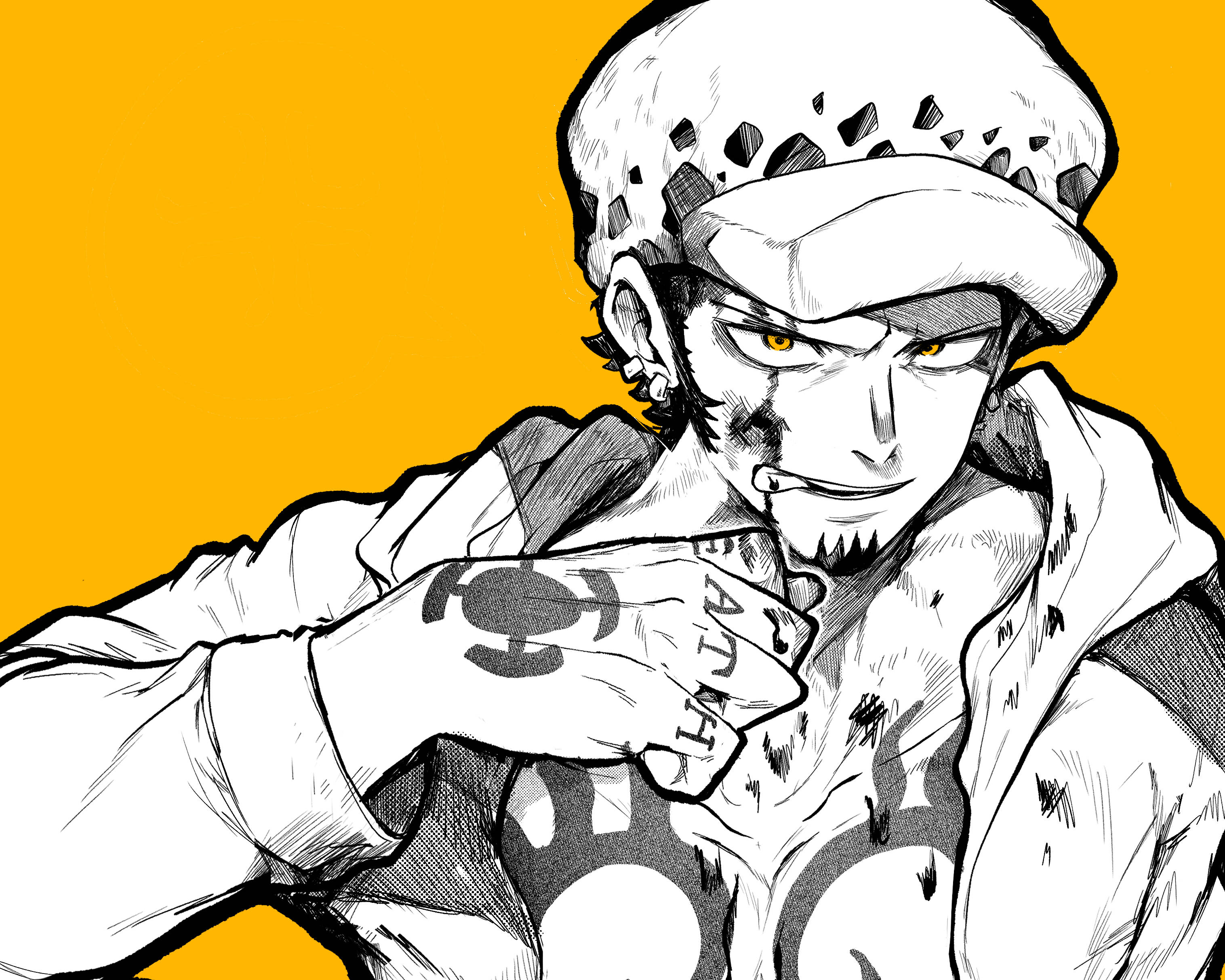 Trafalgar Law One Piece Pencil Fanart Wallpaper