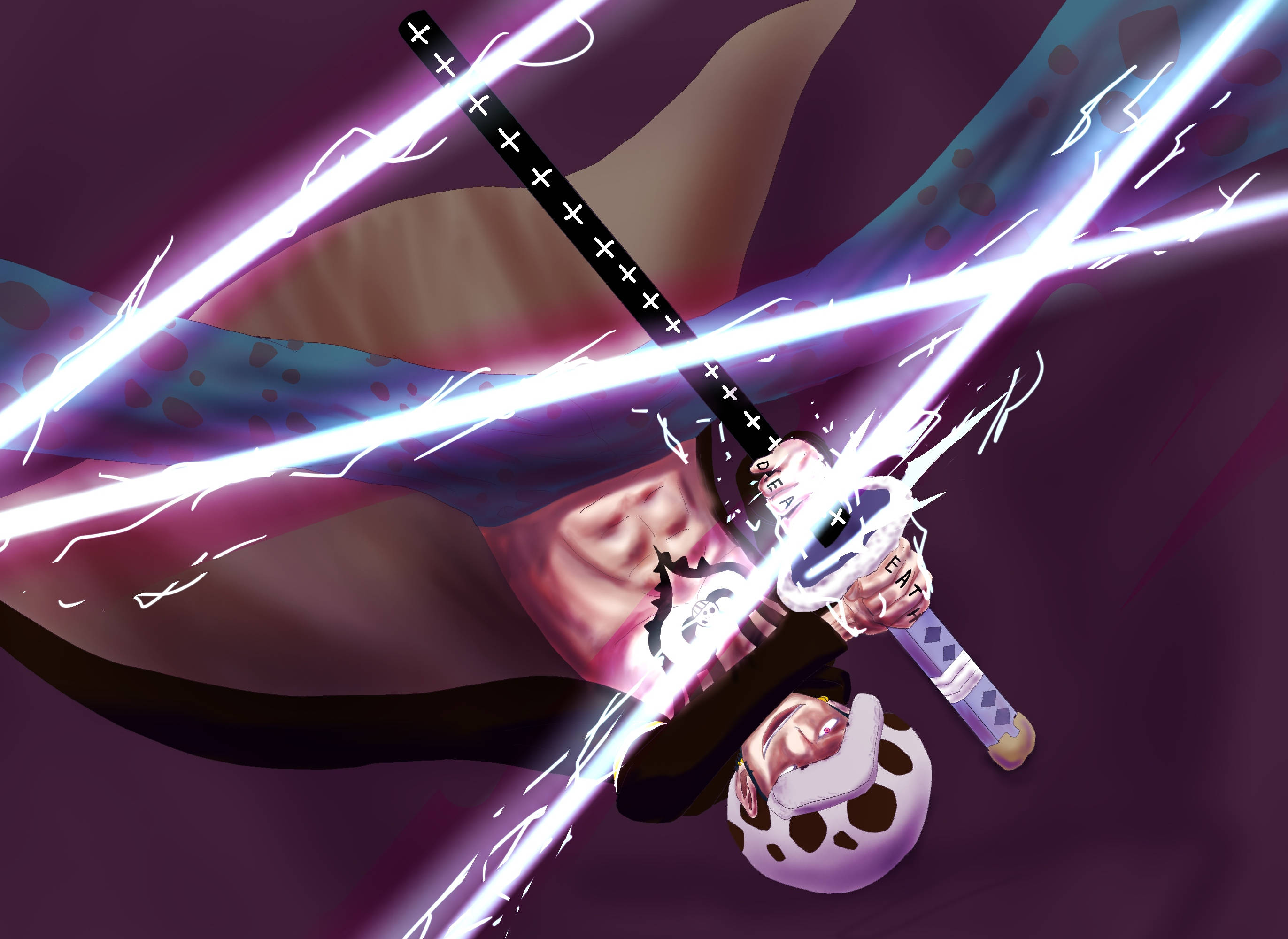 Trafalgar Law One Piece Upside Down Fanart Wallpaper