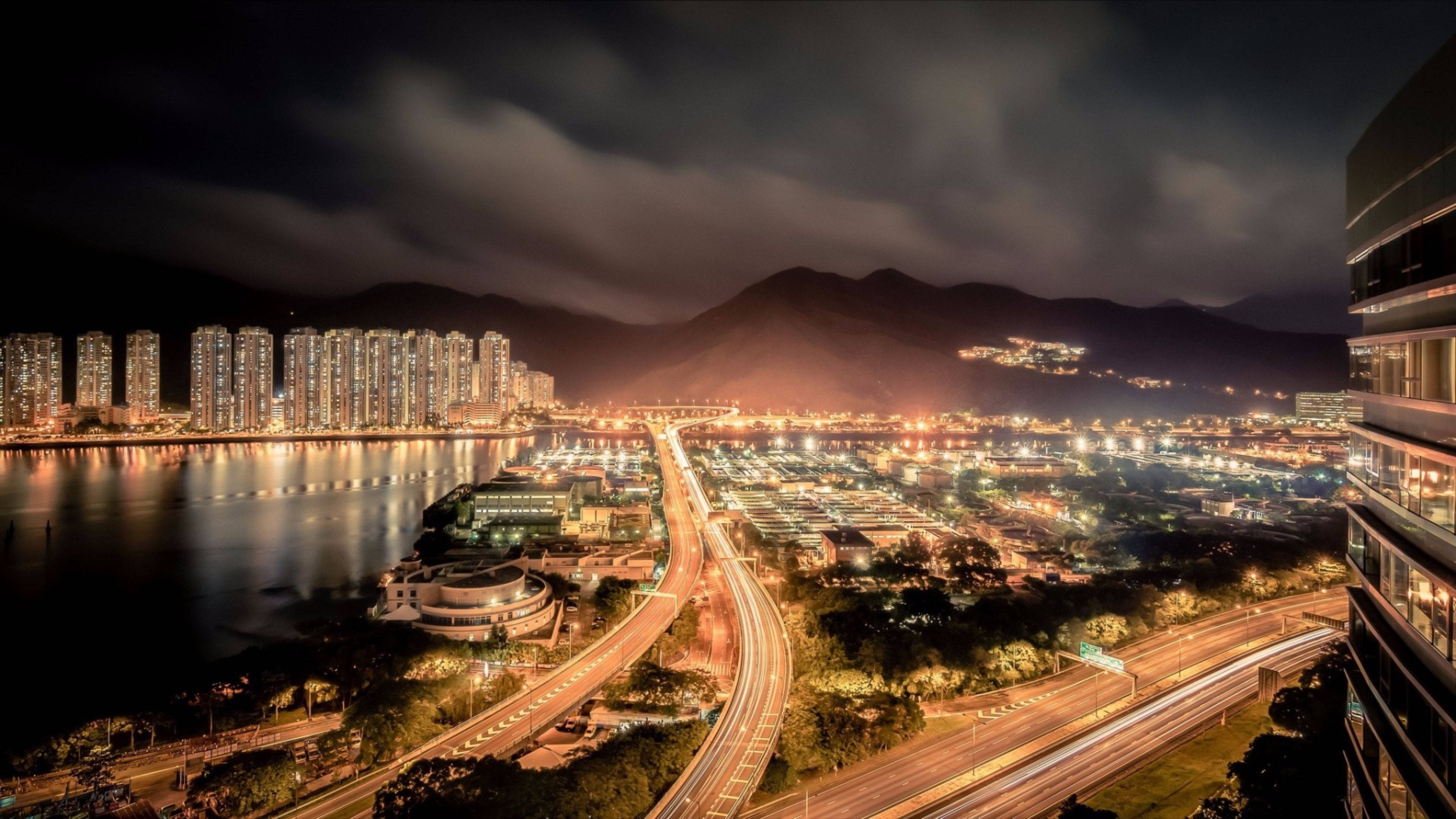 Trending Hong Kong City Lights Wallpaper