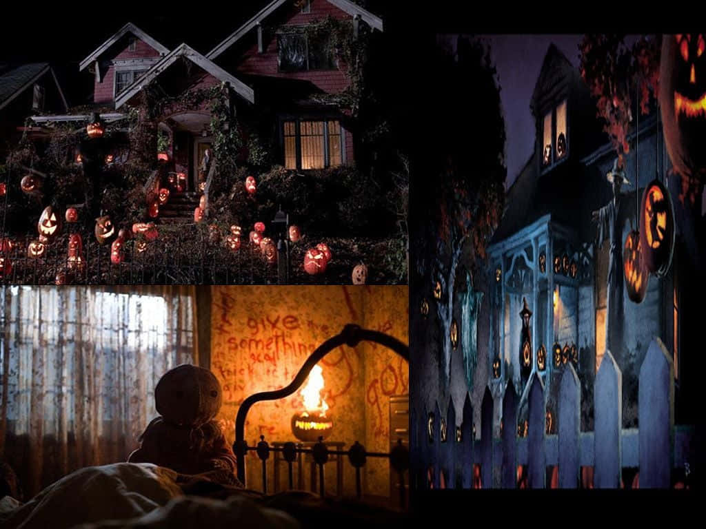 Trick R Treat Collage Art Wallpaper