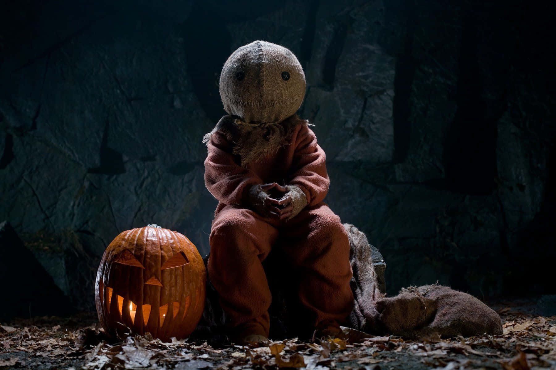 Trick R Treat Sam In Autumn Wallpaper