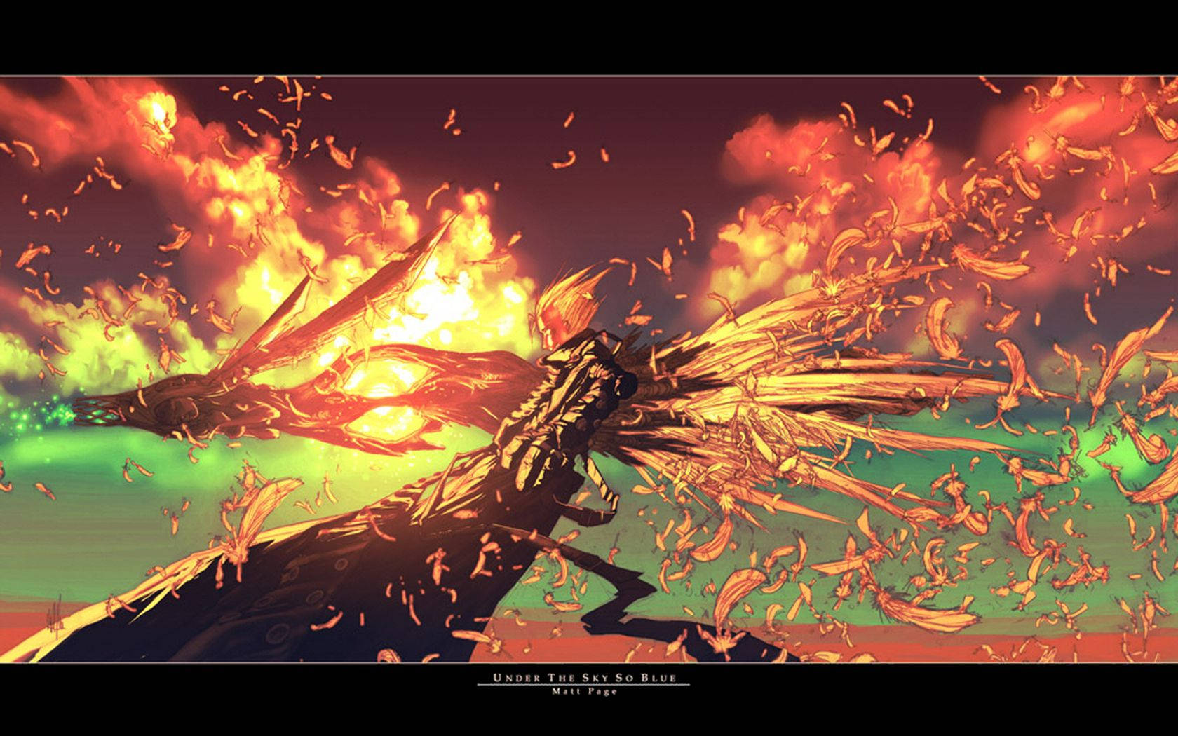 Trigun Fiery Angel Gun Wallpaper