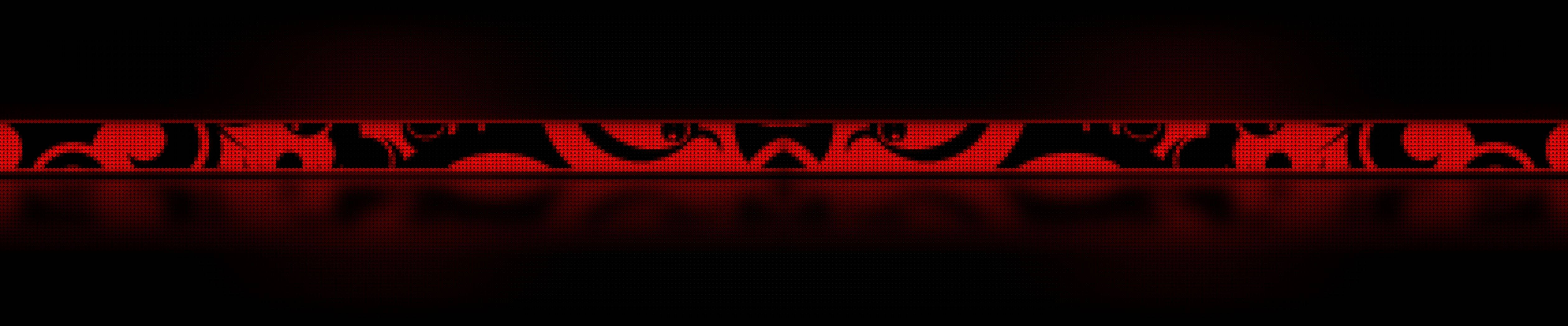 Triple Monitor Red Wallpaper