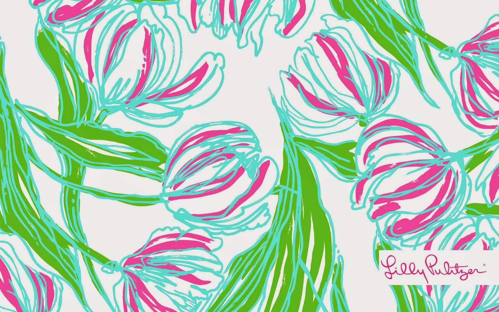 Tulips Lilly Pulitzer Desktop Wallpaper