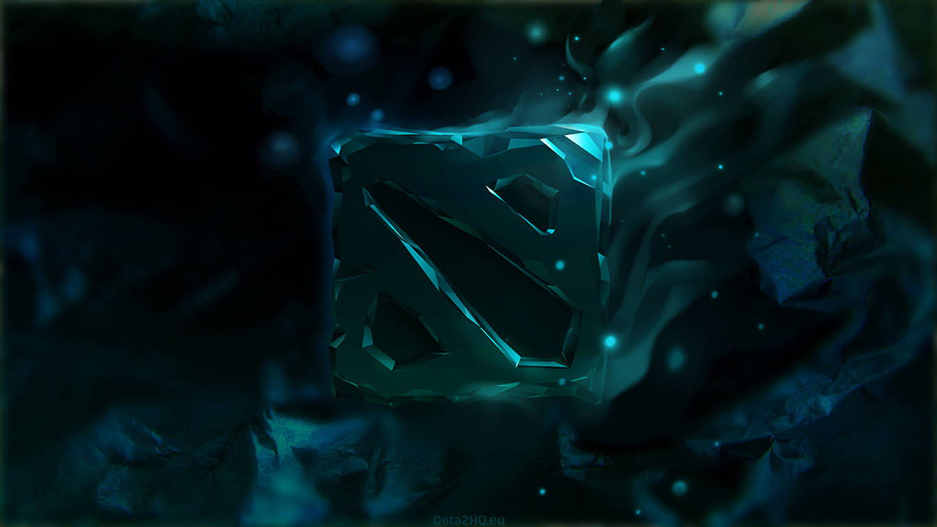 Turquoise Dota 2 Logo Wallpaper