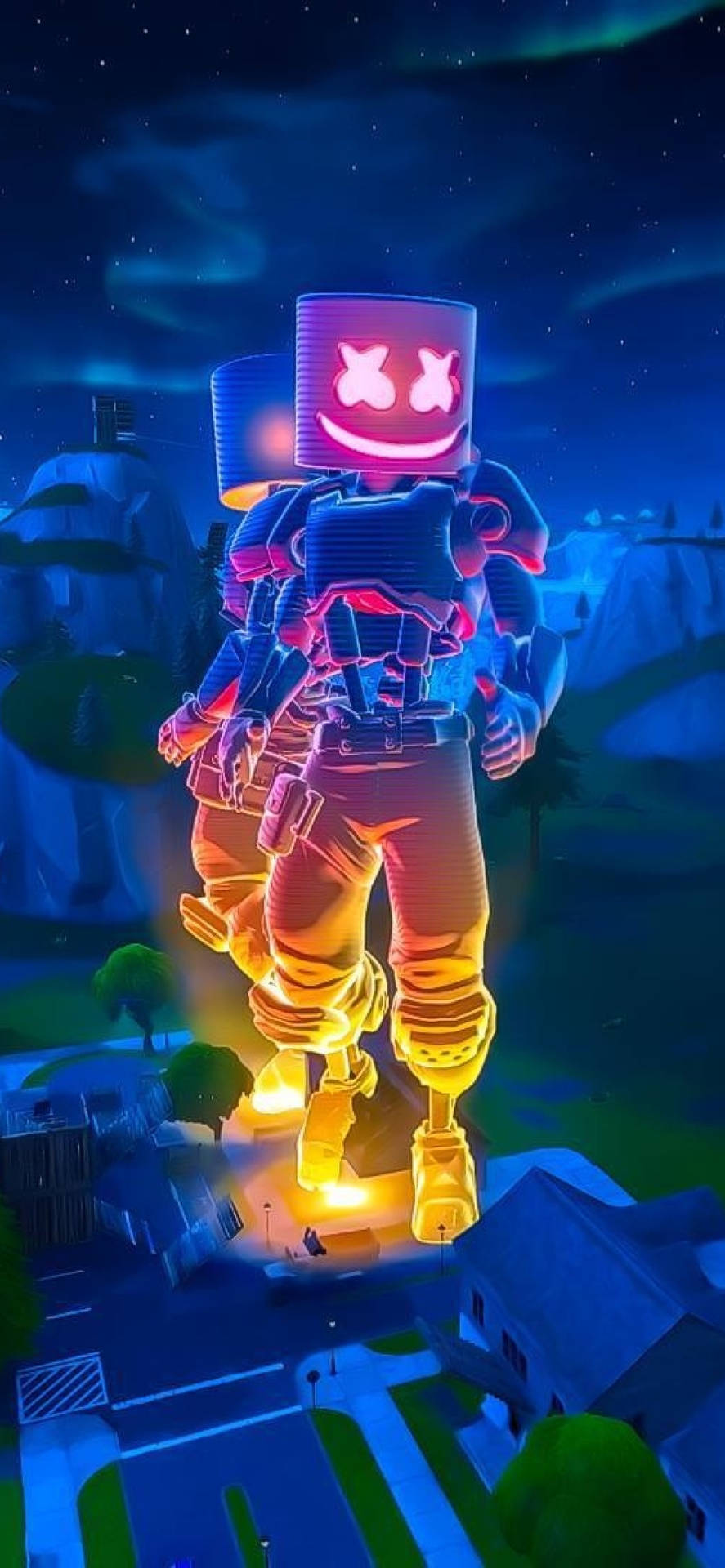 Two Fortnite Marshmello Hd Iphone Wallpaper