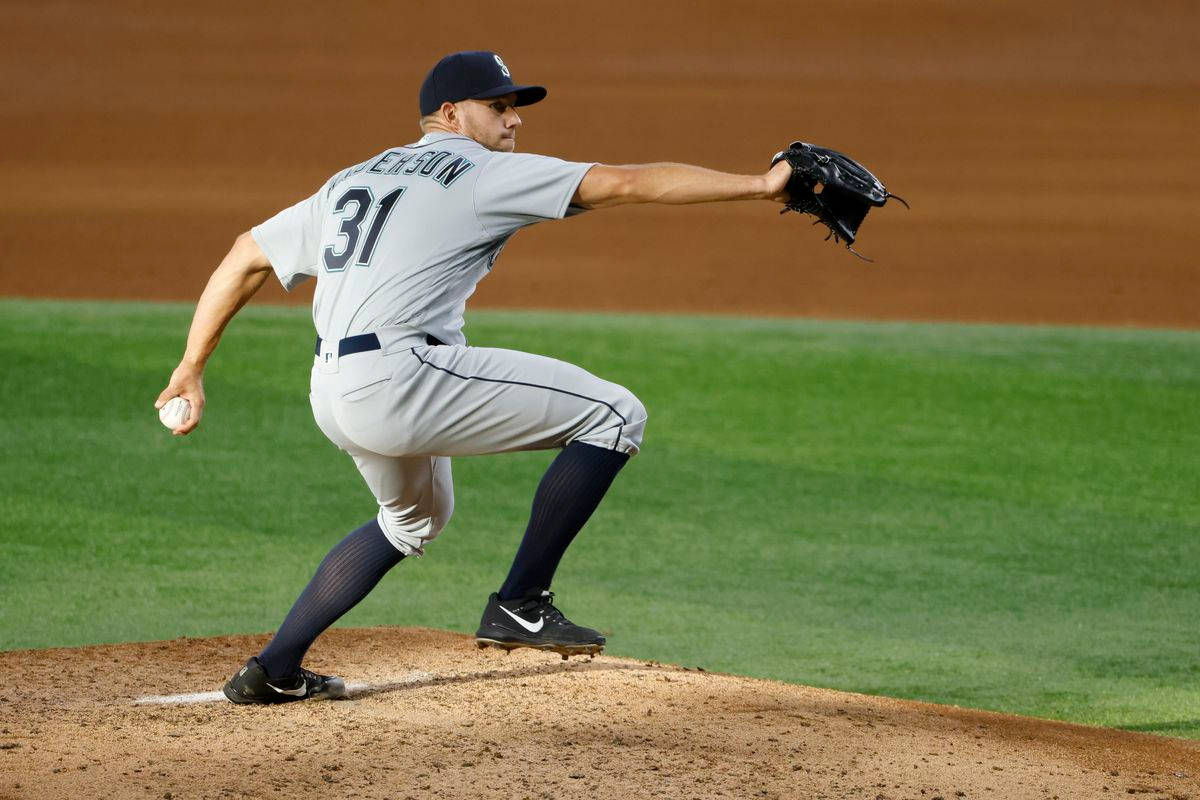 Tyler Anderson On Pitcher's Mound Wallpaper