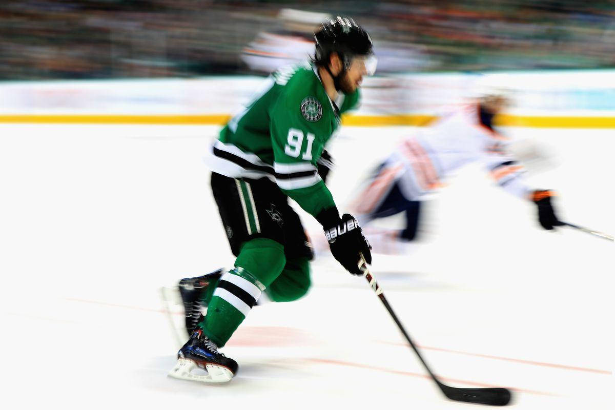 Tyler Seguin Dallas Stars Playing Ice Hockey Wallpaper