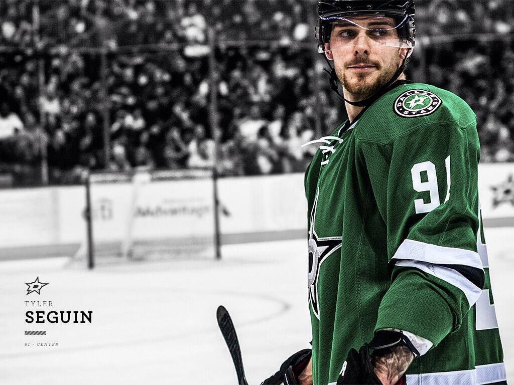 Tyler Seguin Ice Hockey Star Player Pose Wallpaper