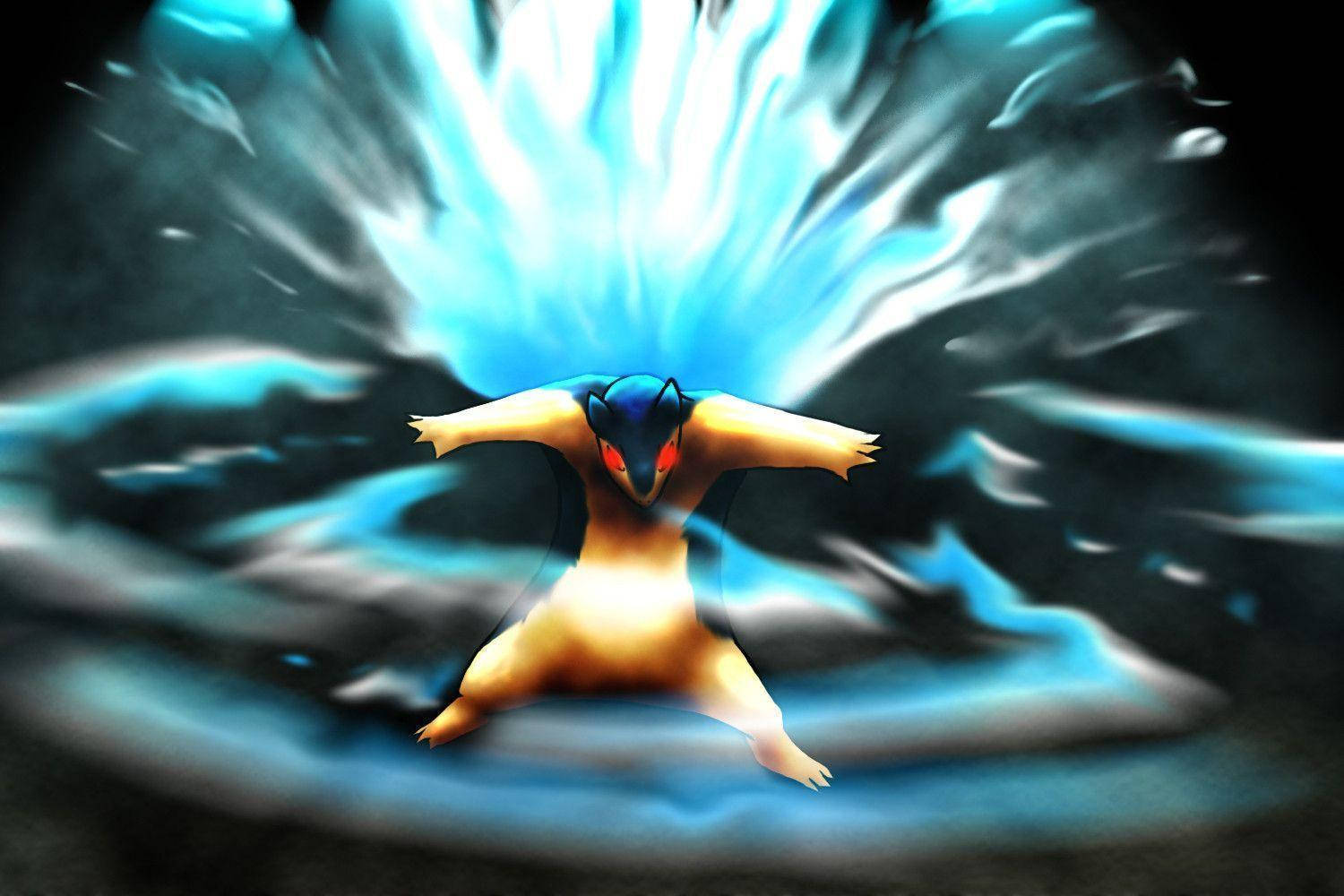 Typhlosion Emitting Fire Wallpaper