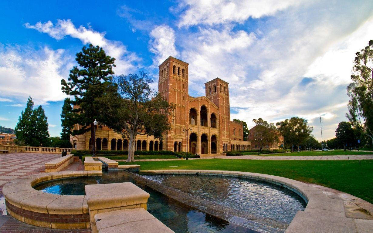 Ucla Royce Hall Fountain Wallpaper