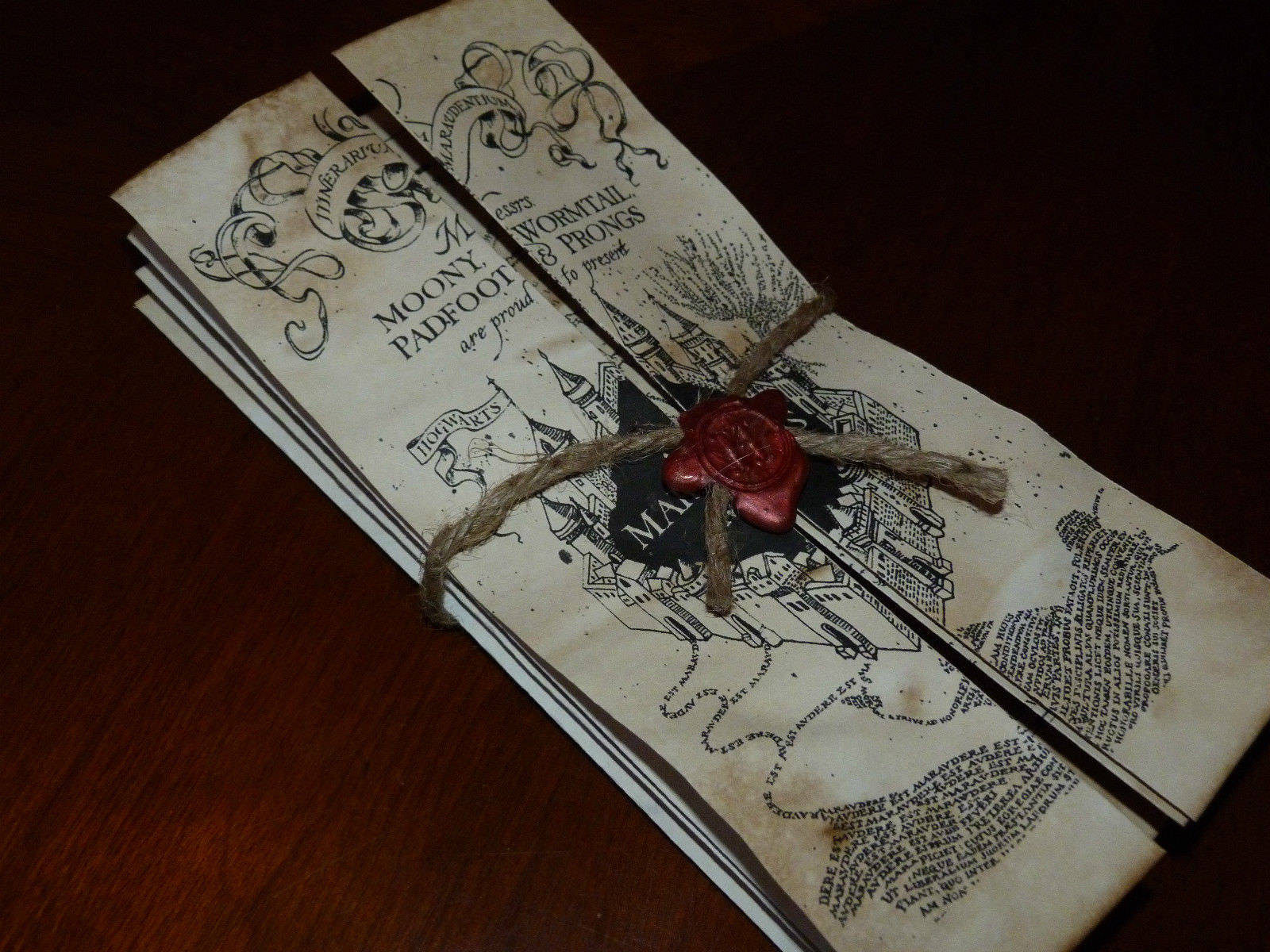 Unsealed Marauders Map Wallpaper