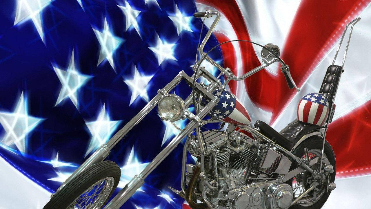 Us Flag Motorbike Easy Rider Wallpaper