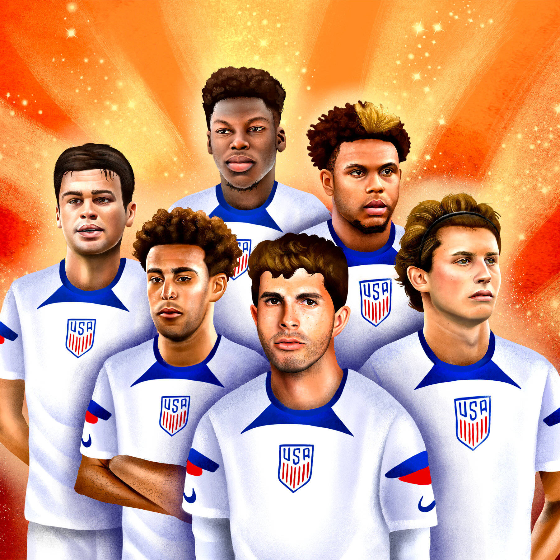 Usa National Football Team Vector Art Wallpaper