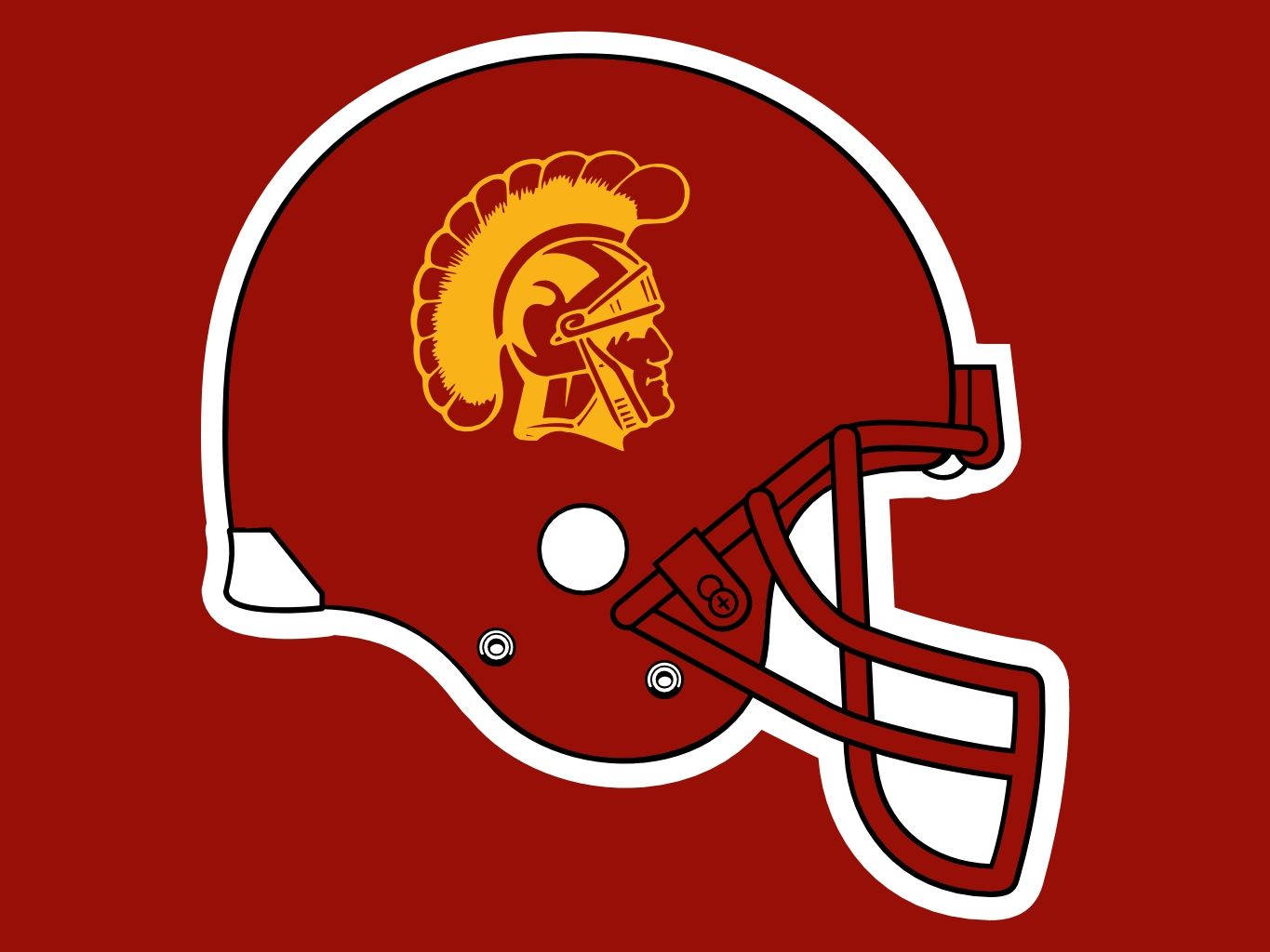 Usc Football Helmet Illustration Wallpaper