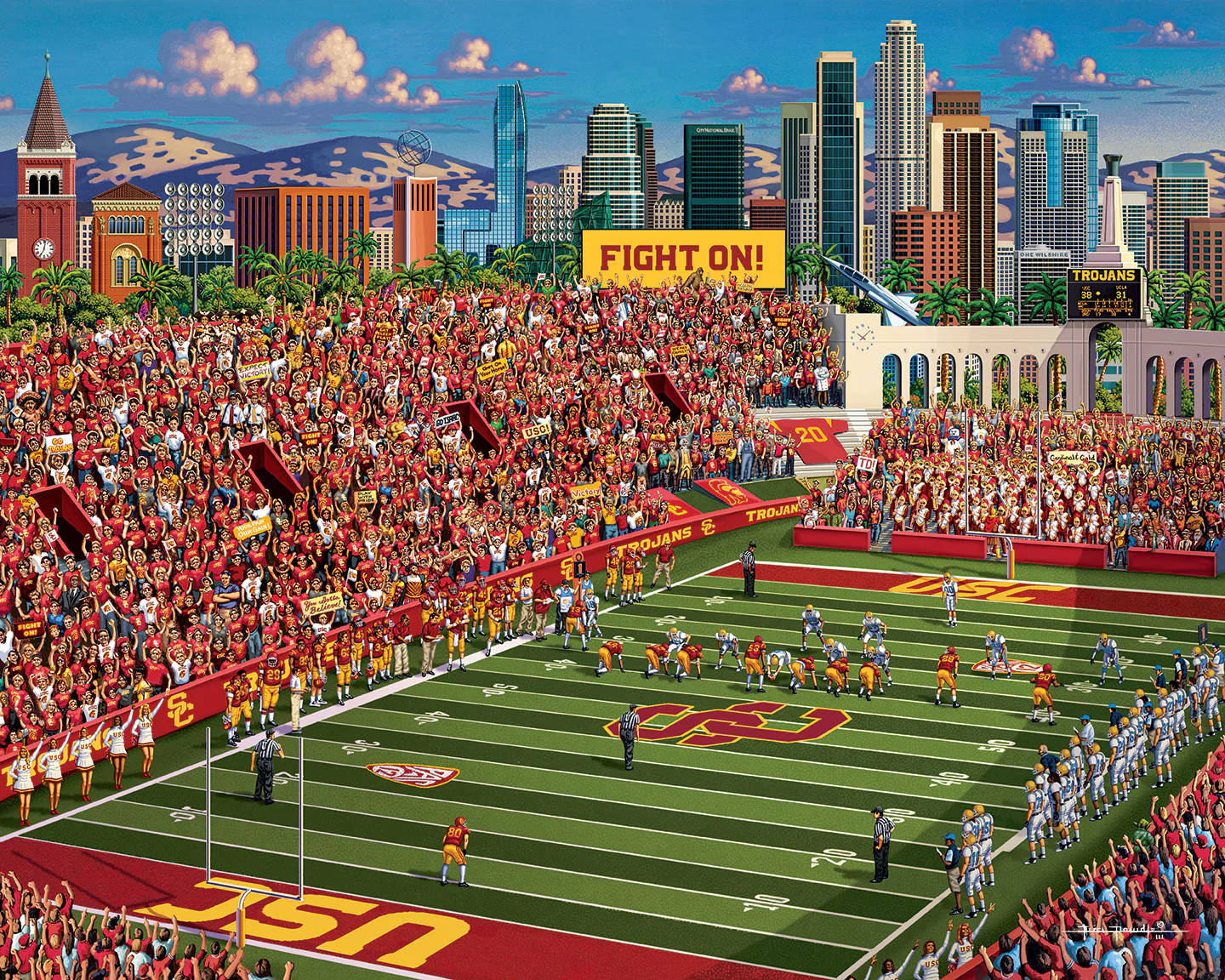 Usc Football Stadium Digital Wallpaper