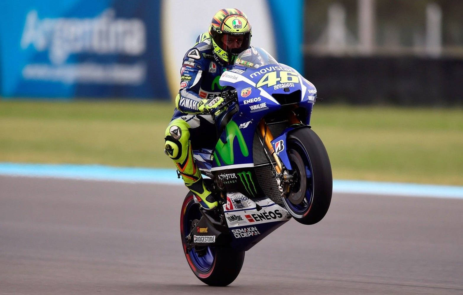 Valentino Rossi Stunt Wheelie Wallpaper