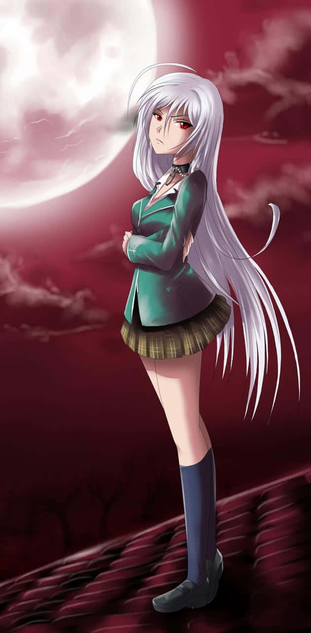 Vampire Miss Moka In Rosario + Vampire Wallpaper