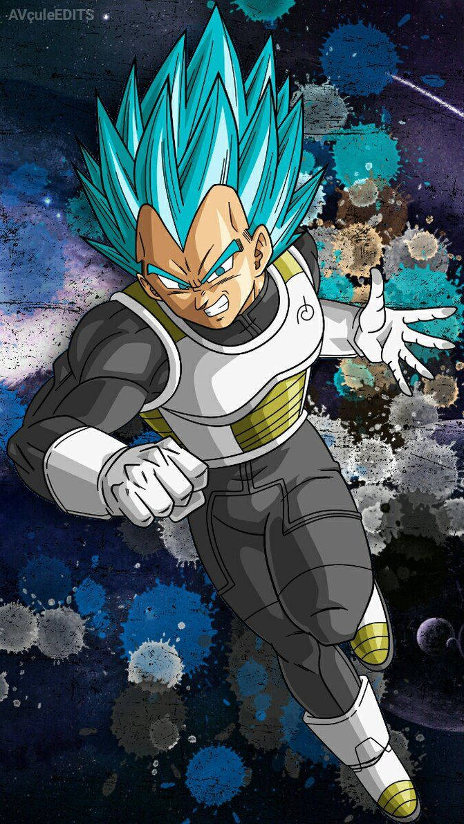 Vegeta Transforming Into Super Saiyan Blue Wallpaper