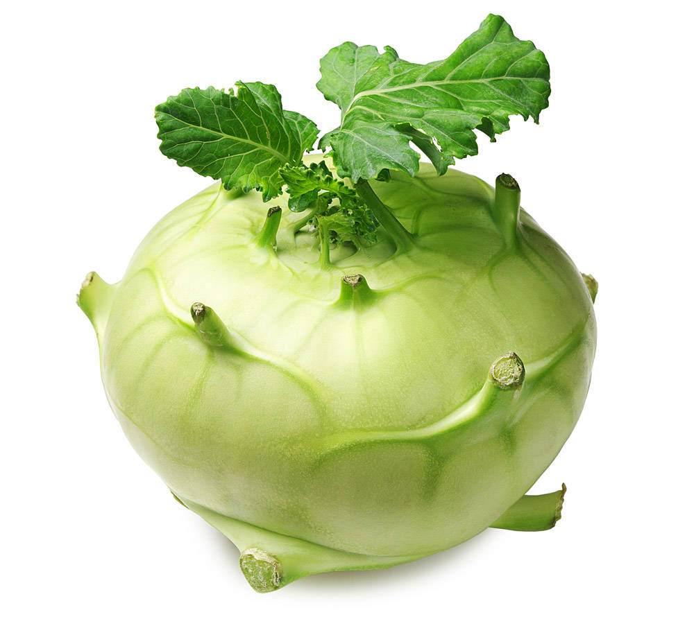 Vegetable Kohlrabi With Tiny Leaf Wallpaper