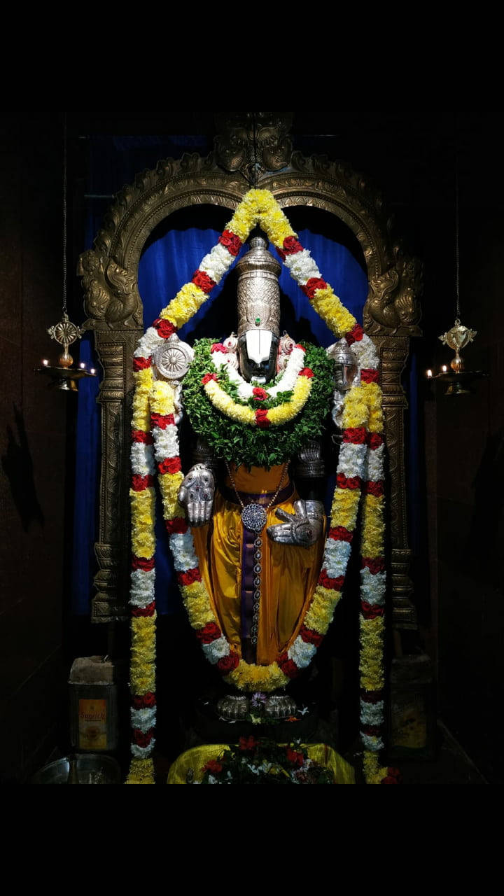 Venkateswara Swamy Sacred Hindu Shrine Wallpaper