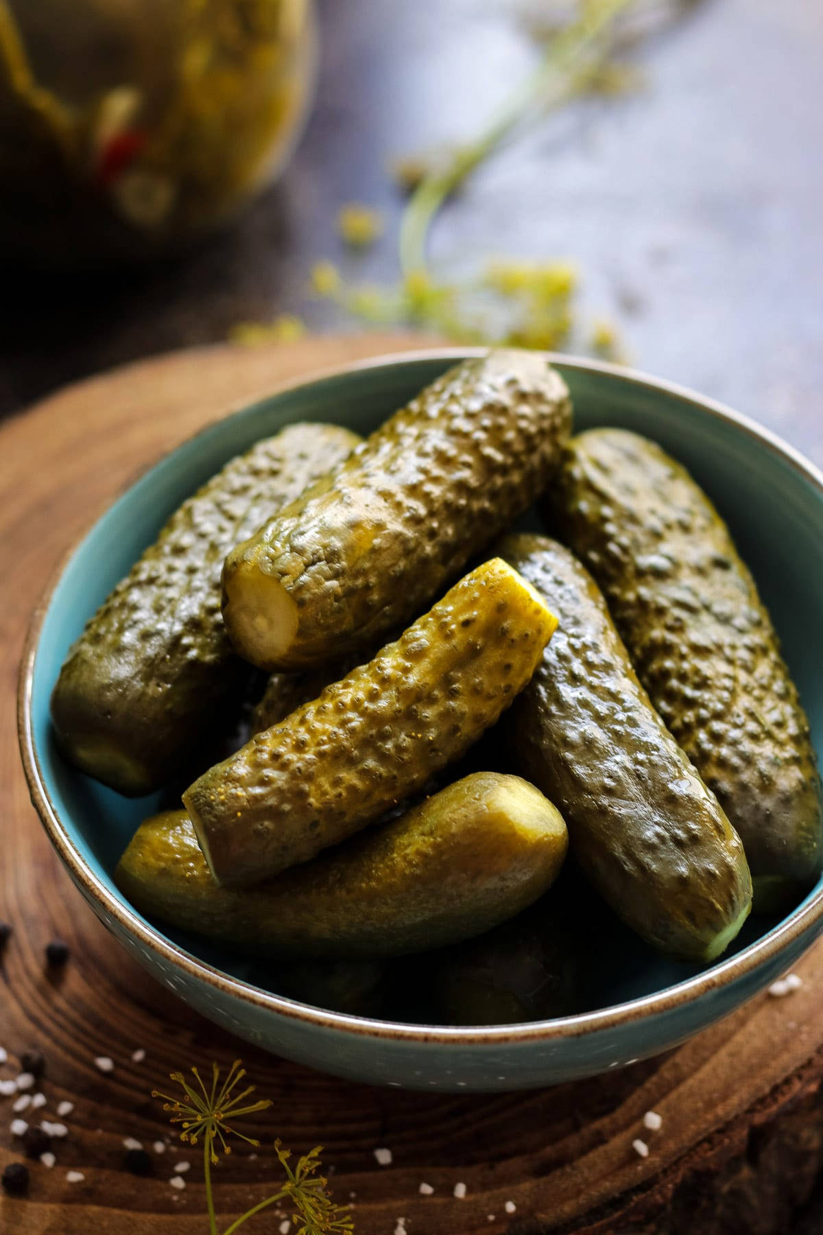 Vibrant Freshly Fermented Pickles Wallpaper