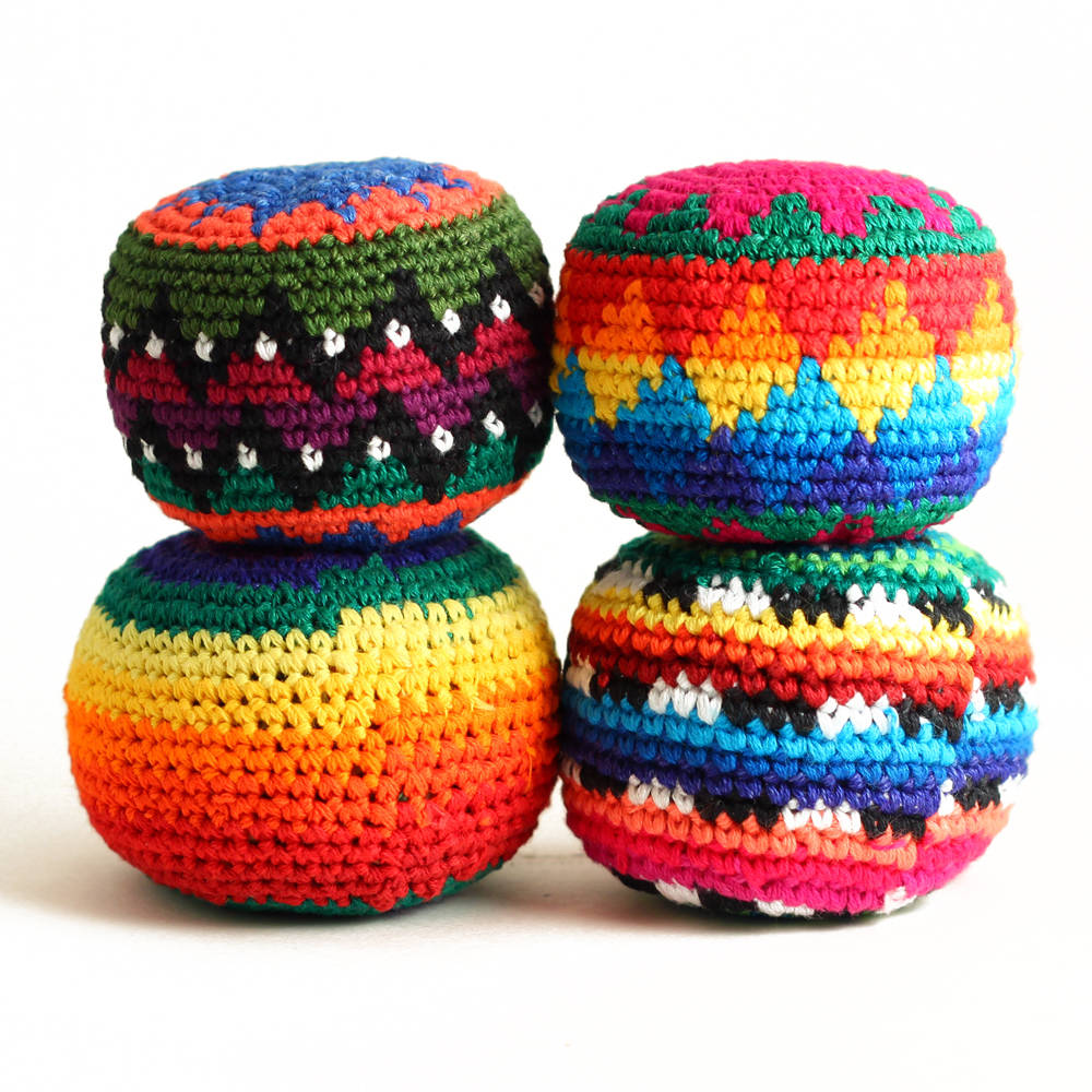 Vibrant Hacky Sack Crochet Footbag Wallpaper