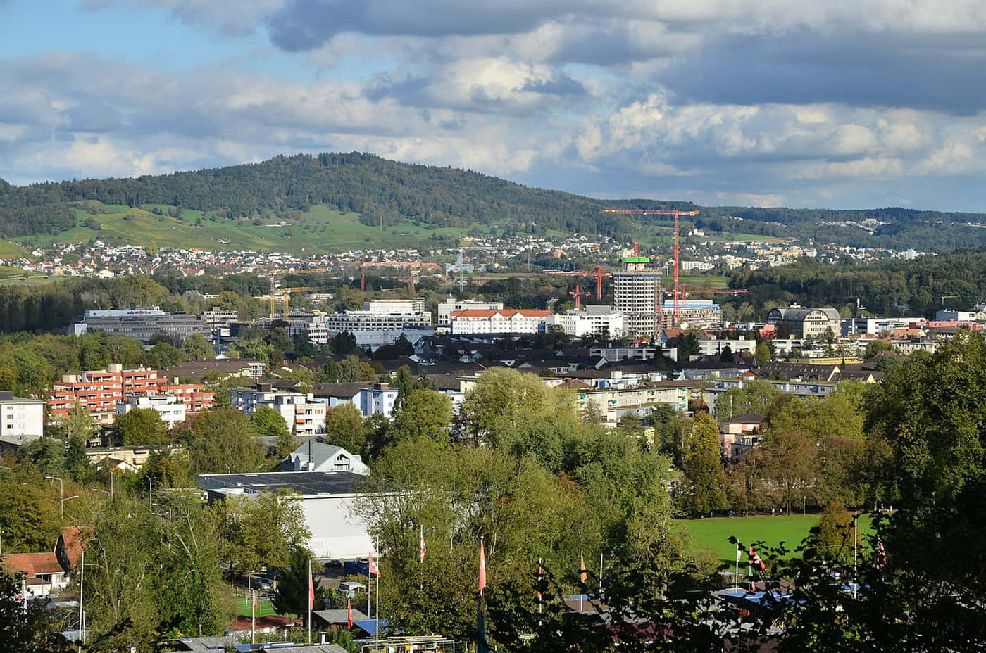 Vibrant Sunset Over Dietikon Wallpaper