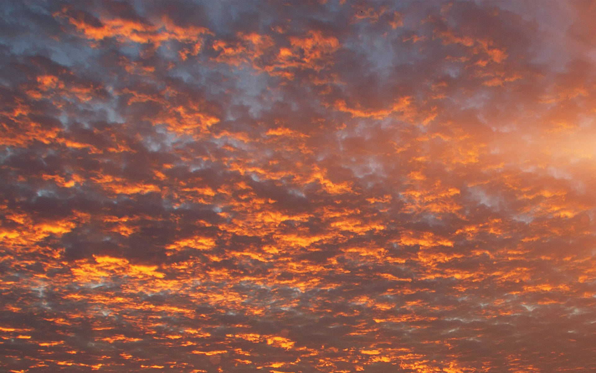 Vintage Aesthetic Clouds Pinkish Orange Wallpaper