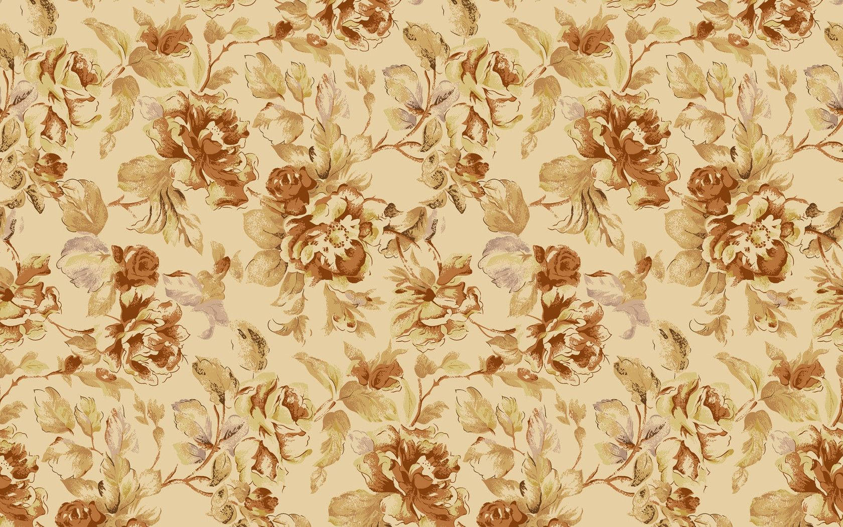 Vintage Floral Pattern Wallpaper