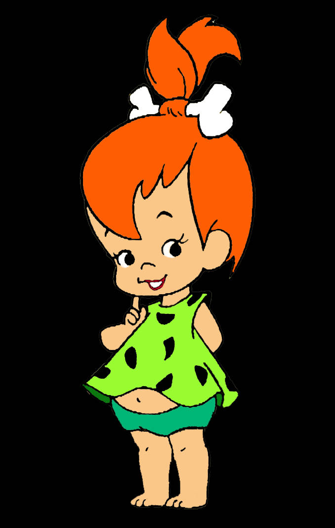 Vintage The Flintstones Pebbles Wallpaper