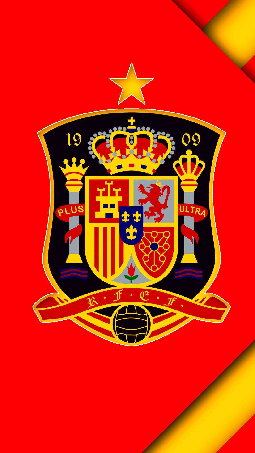 Vivid Spain National Football Team Logo Wallpaper