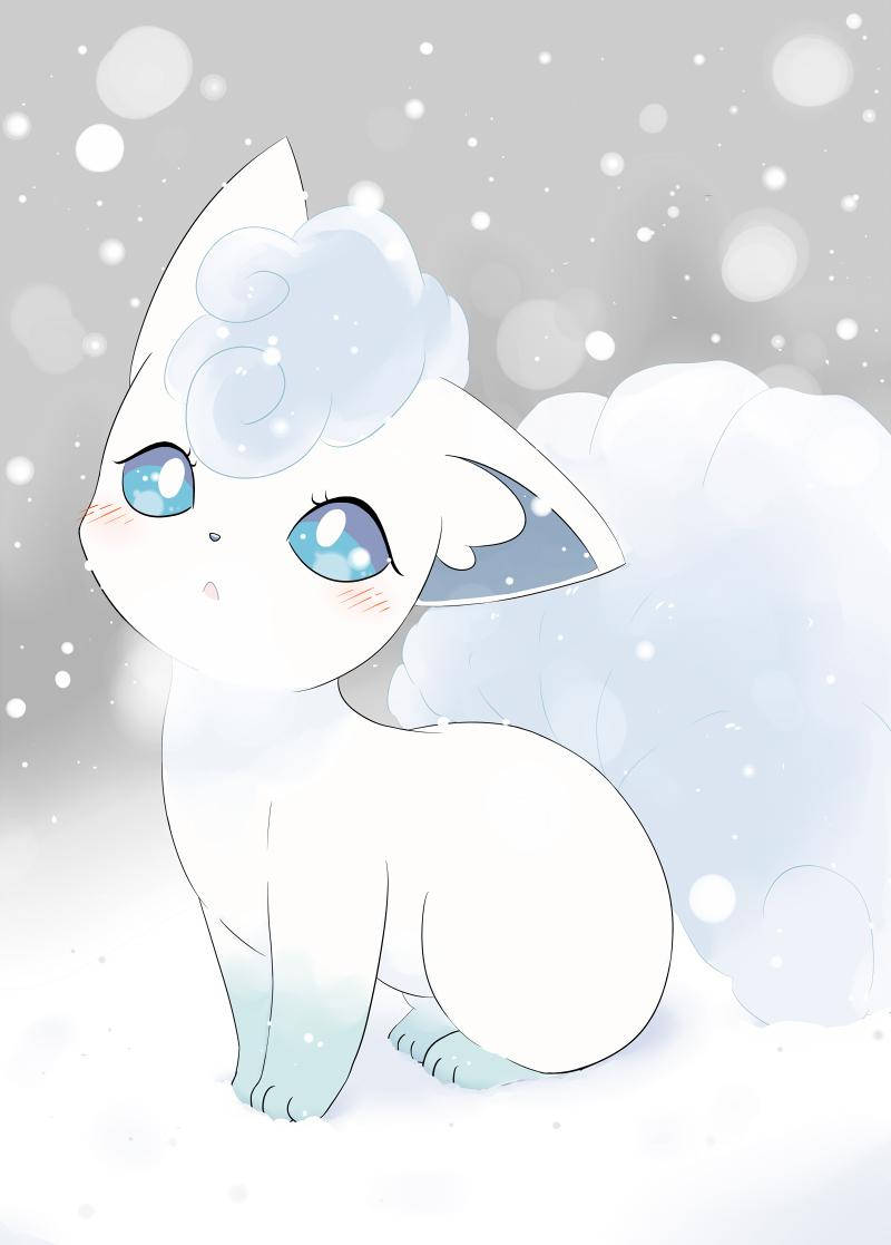 Vulpix On A Winter Wallpaper