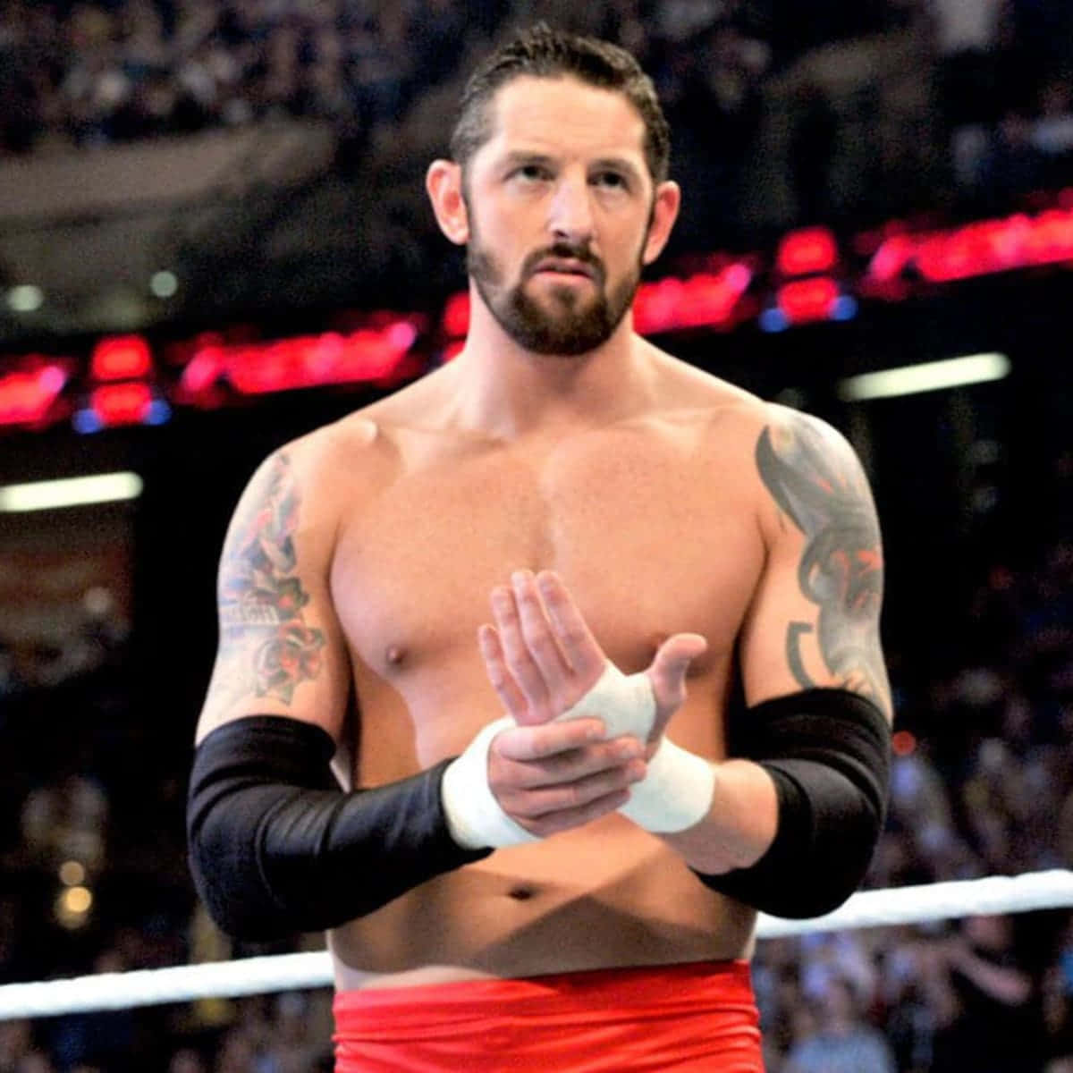 Wade Barrett During A Match Wallpaper